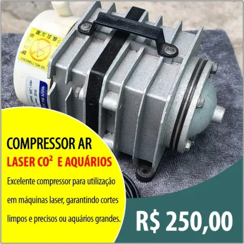 Compressor AR Laser CO2 ou Aquário - 127v - 55w - 60L/min