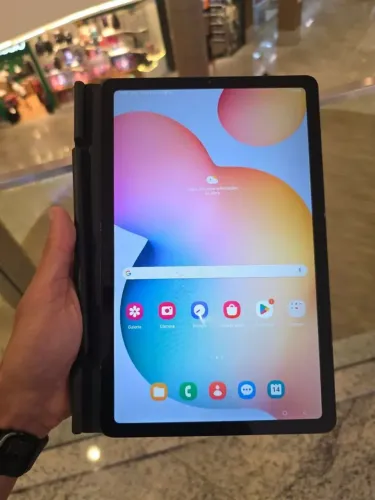 Tab S6 Lite na caixa com Spen