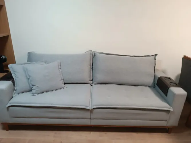 Sofá 4 lugares cinza