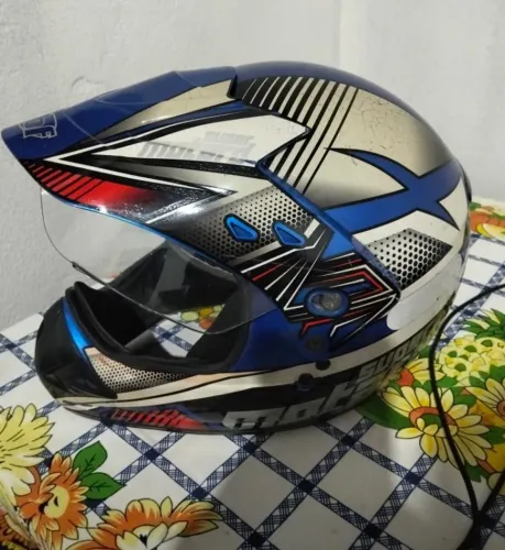 Capacete estilo Cross com viseira,super Motard pontuação 60