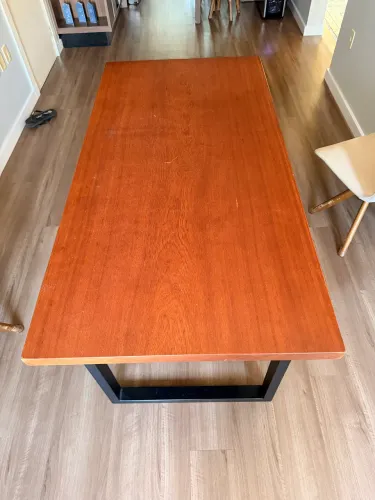 Mesa Rústica Angelim Maciço Estilo Industrial 6 Lugares