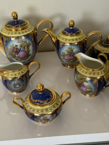 Conjunto de chá em porcelana importada