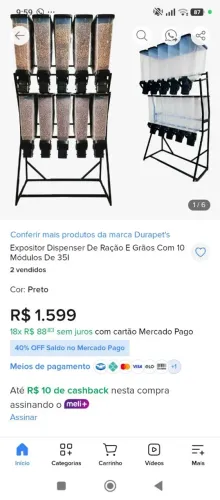 Exposito de ração novo