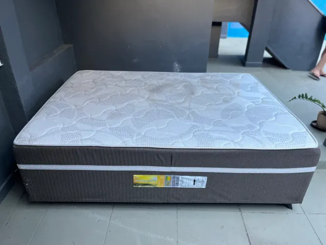 Cama Box Casal + Colchão Polar UniPremium VIP | Completa - Tam. CASAL