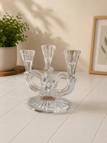 Castiçal de Vidro Decorativo 