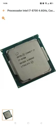 Processador Intel Core i7 8700 socket 1151 oitava geracao
