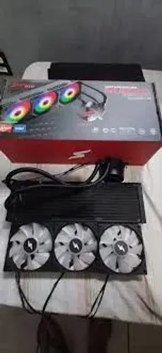 Water Cooler SuperFrame ISENGARD MAGIC, 360mm, Display LCD Customizável, ARGB, Black