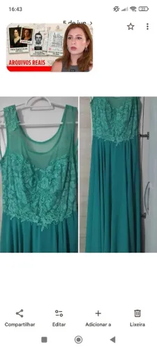 Vestido de festa azul Tifany