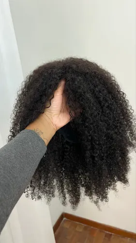 Peruca (Wig) de Cabelo Humano Crespo 3C/4A- DeBenguela | 50 cm