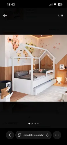 Cama montessoriana infantil
