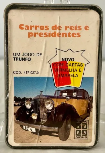 Jogo Super Trunfo Antigo Grow Carros De Reis E Presidentes Anos 80 Completo