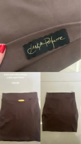 Saia marrom lança perfume