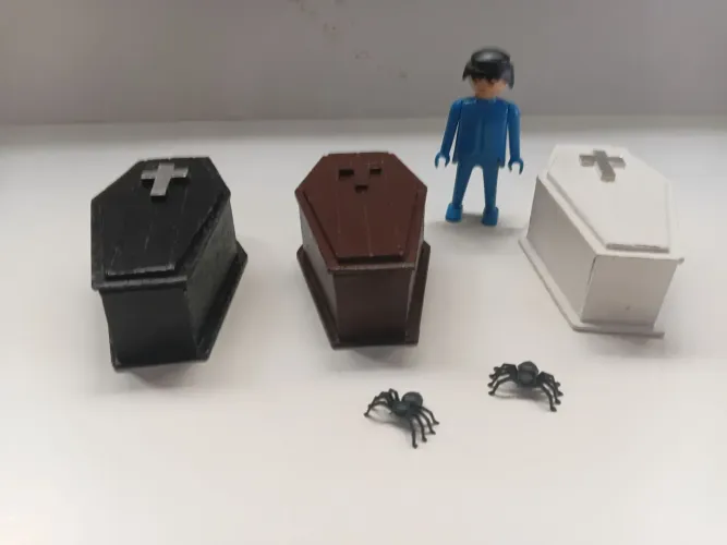 Lote playmobil caixões para confecção de cenários 