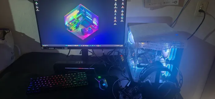 PC gamer com periféricos