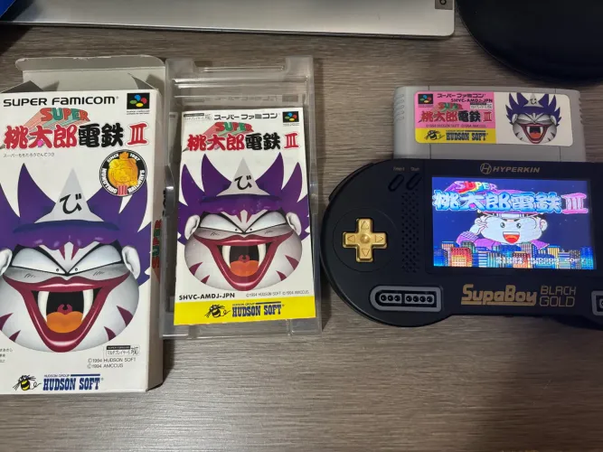 Super Momotar? Dentetsu 3 + caixa e Manual