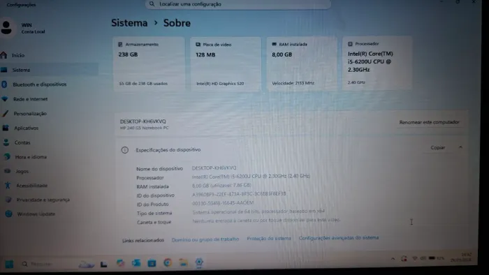 Notebook HP 240 G5