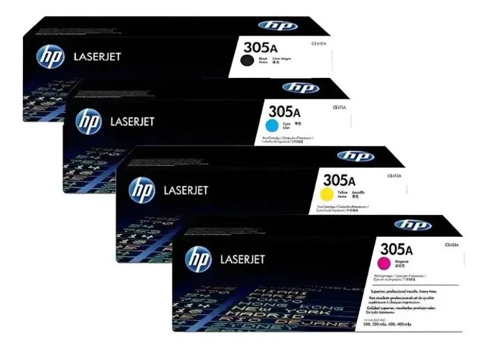 Kit 4 Toner Original 305a Ce410 Ce411 Ce412 Ce413a Novo