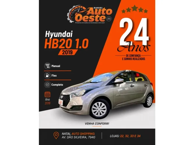 Hyundai HB20 Unique 1.0 Flex 12V Mec. 2019