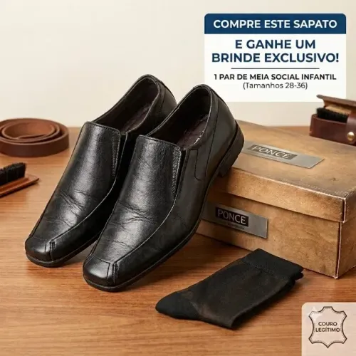 Sapato Social Infantil Pegada em Couro Legítimo - Tam. 29 | Elegante e Confortável