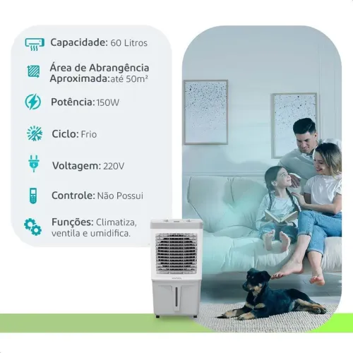 Climatizador e umidificador Ventisol Clín 60 Pro