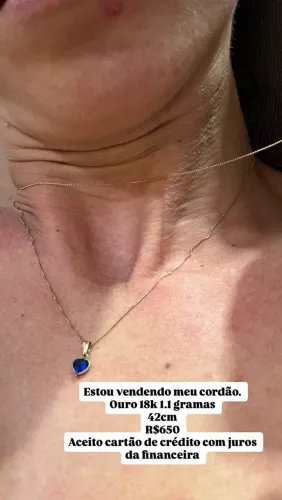 Cordão feminino ouro 18k