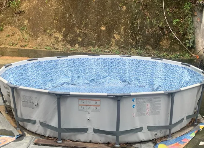 Piscina Bestway 10.220L Completa + Filtro Bomba e Acessórios. (Leia a descrição).
