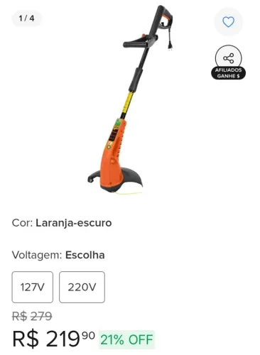 Roçadeira elétrica Tramontina