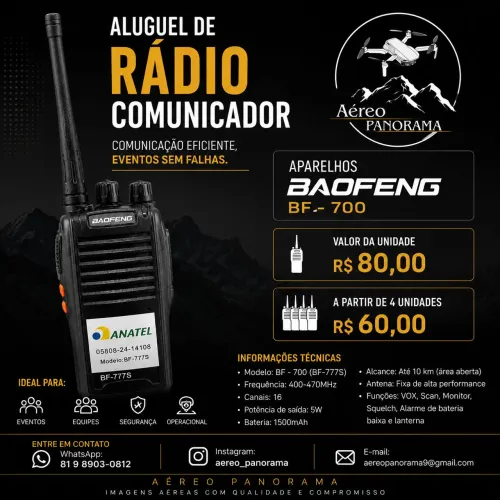 Aluguel de rádio comunicador