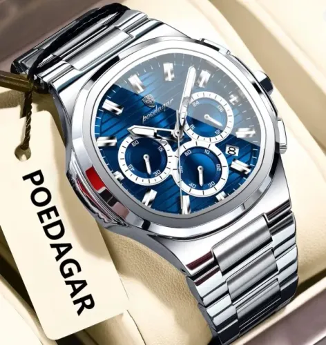 Relógio Masculino Poedagar Aço Inox