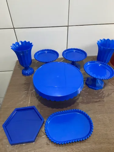 Kit Decoração Azul Royal para Festas e Mesas Temáticas