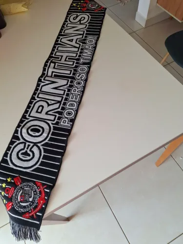 Cachecol Do Corinthians Oficial Licenciado - Kalciomania 100% Acrílico (135cm)