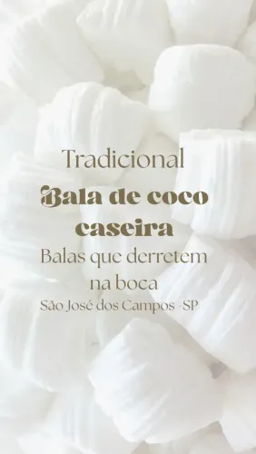 Bala de coco caseira á legítima