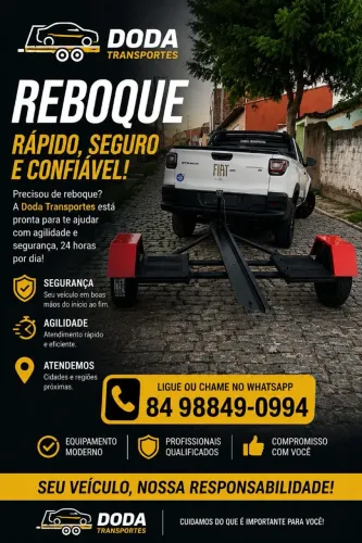 Reboque 24h, Para carro e moto 