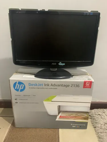 Impressora HP + monitor AOC