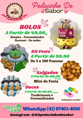 Kit festa - Bolo - Doces e Salgados 