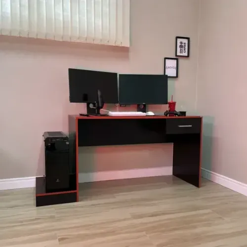 OFERTA especial Mesa Gamer preto vermelho nova de loja