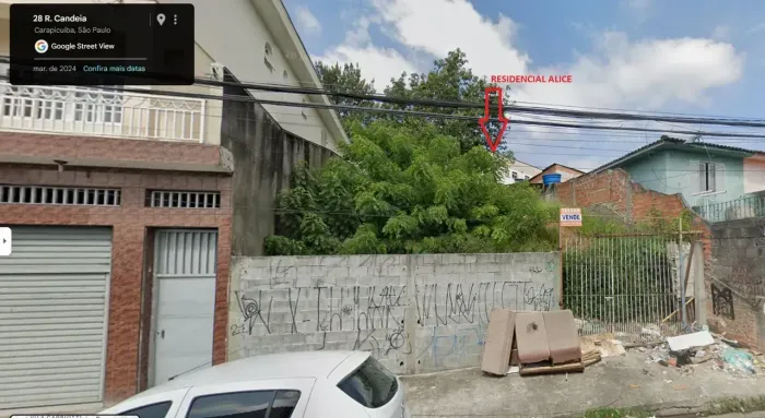 Terreno  150 m2 plano ( acima nivel )  em Vila Veloso - Carapicuíba - SP