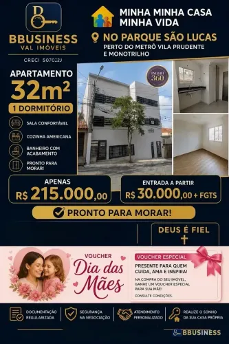 Apartamento 1 E 2 DORMITÓRIOS à venda, Parque São Lucas, São Paulo, SP