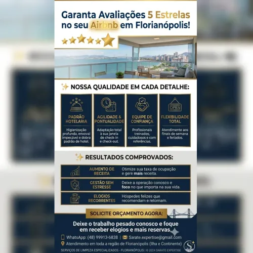 Serviços de limpeza em Airbnb