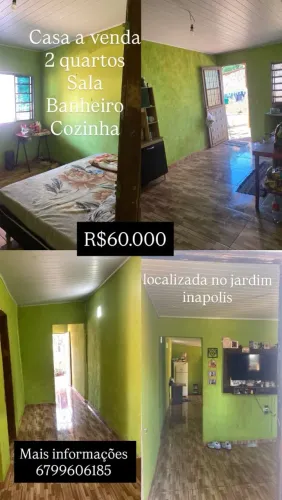 Vendo 2 casas e uma quase de esquina 60 mil e a outra mais pro meio da quadra