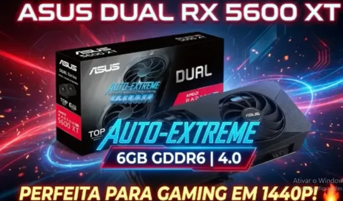 Placa De Vídeo Amd Asus Dual Radeon Rx 5600 Xt 6gb, PERFEITA