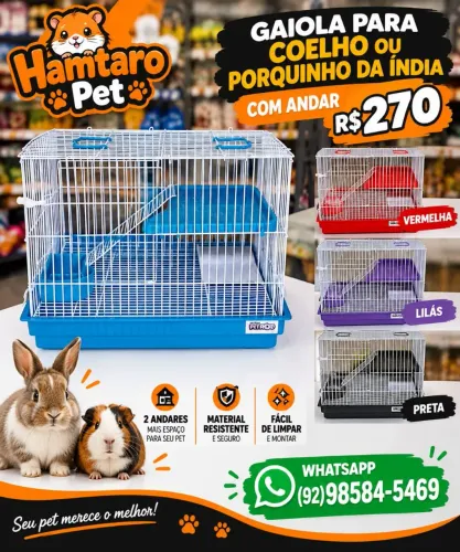 Gaiola para coelho / porquinho da índia e outros