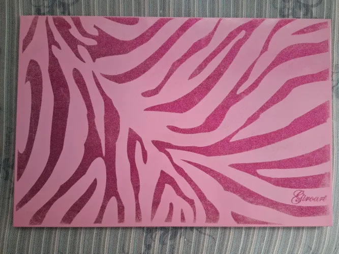 Painel metálico para fotos rosa com glitter