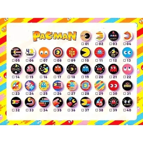 Coleção de tazos Pac Man COMPLETA