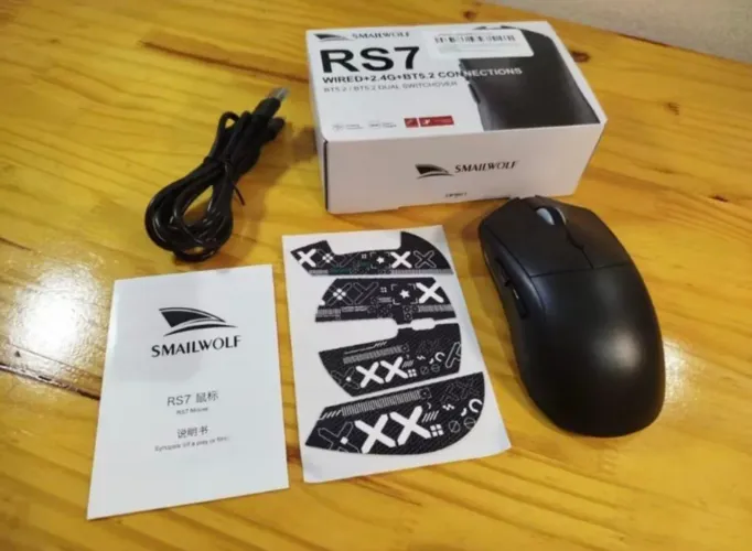 Mouse Gamer SMAILWOLF RS7 Lacrado Preto