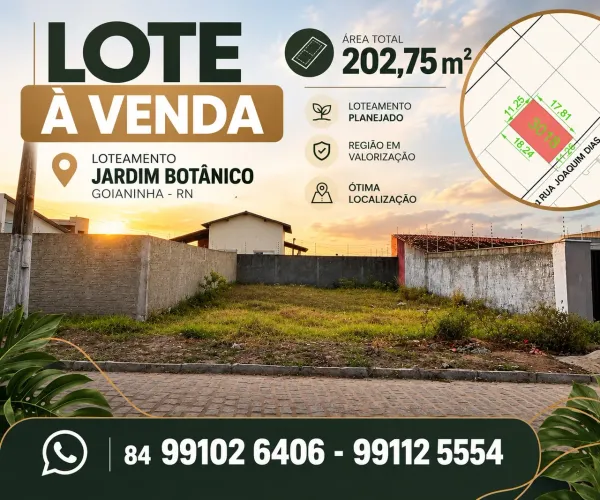 Lote à venda - Loteamento Jardim Botânico, Goianinha-RN
