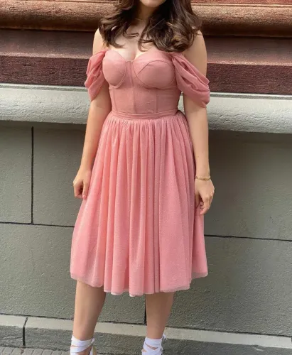 Vestido princesa rosa com glitter - 36/38