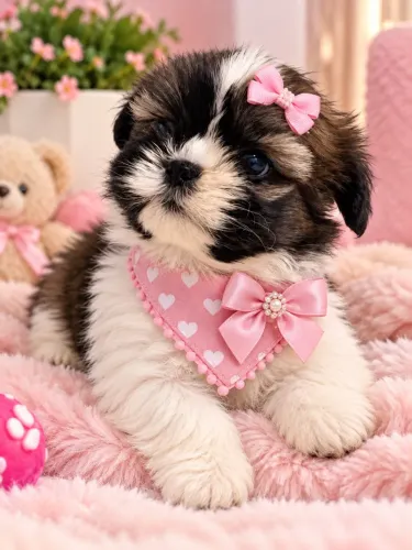 Uma perfeita filhote de Lhasa apso fêmea lindíssima 
