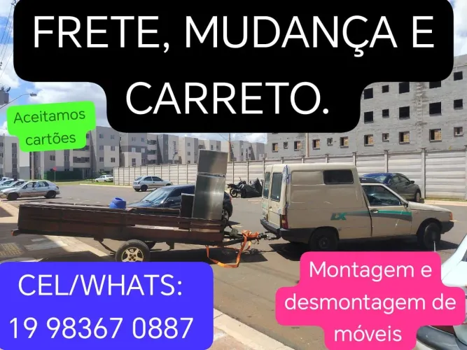 Frete, mudança e carreto. 