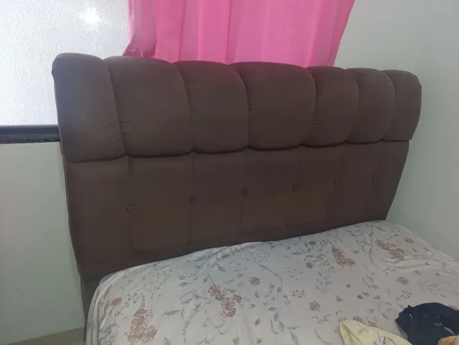 Cabeceira cama box casal (marrom)
